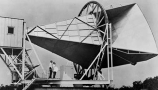 image of an early microwave antenna